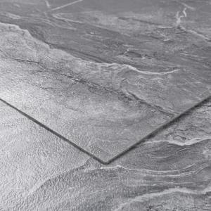 Dark Marble Peel and Stick Bathroom Floor Tiles