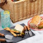 Black Slate Cheese Board Set - 6 Pieces