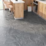 Dark Marble Peel and Stick Bathroom Floor Tiles