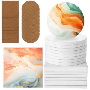 4-Inch Unglazed Ceramic Tiles for DIY Coasters