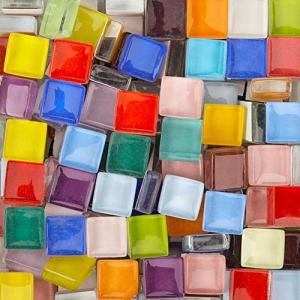 Colorful Glitter Mosaic Tiles for Crafting 1x1 cm