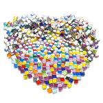 Colorful Glitter Mosaic Tiles for Crafting 1x1 cm