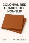 Alfagres 6x6 Colonial Red Quarry Tile - Non-Slip