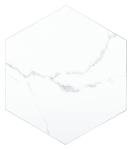 White Marble Hexagon Peel & Stick Floor Tiles