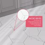 White Marble Hexagon Peel & Stick Floor Tiles