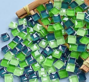225 Piece Green Glass Mosaic Tile Set