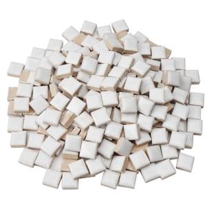 300g White Ceramic Mosaic Tiles for DIY Crafts