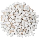 300g White Ceramic Mosaic Tiles for DIY Crafts