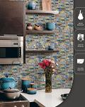 Art3d 10-Piece Colorful Marble Peel & Stick Tiles