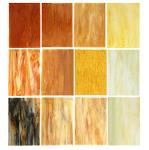 Amber Stained Glass Sheets - 10 Pack