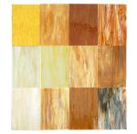 Amber Stained Glass Sheets - 10 Pack