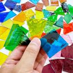 Colorful Irregular Transparent Stained Glass Tiles