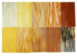 Amber Stained Glass Sheets - 10 Pack