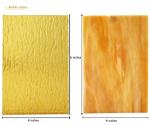 Amber Stained Glass Sheets - 10 Pack
