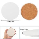 60 Pack Round Ceramic Coasters for DIY Crafts
