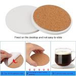 60 Pack Round Ceramic Coasters for DIY Crafts
