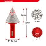 1-Inch Diamond Chamfer Bit for Tile and Stone