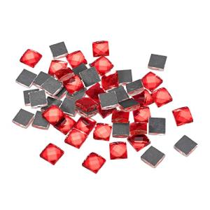 Red Glitter Crystal Mosaic Tiles - 55 Pieces