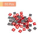 Red Glitter Crystal Mosaic Tiles - 55 Pieces