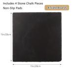 4 PCS 11x11 Inch Slate Cheese Board Set