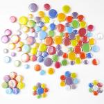 Blue Iridescent Glass Mosaic Tiles for Crafts