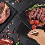4 PCS 11x11 Inch Slate Cheese Board Set