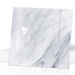 Peel and Stick Backsplash Tiles, 10pcs 12"x12" White Marble Wall Tiles, PVC Self Adhesive Wall Panels, Stick on Backsplash for Kitchen, Shower, Bathroom, Living Room