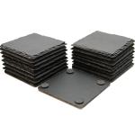 Yousonew 18 Pack 4x4 Black Slate Coasters