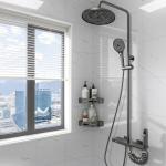 WAPANE Peel and Stick Tile Shower Waterproof Marble Tiles Wall Panels, 11.8"x11.8" Self-Adhesive Backsplash Tile, 10 Pack