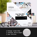 Livelynine Peel and Stick Floor Tile Black 12X12 Inch Marble Self Adhesive Vinyl Flooring Tile Sticker Stick on Floor Tiles Waterproof Flooring for Kitchen Bathroom Flooring Laminate Linoleum, 4 Pack