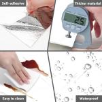 WAPANE Peel and Stick Tile Shower Waterproof Marble Tiles Wall Panels, 11.8"x11.8" Self-Adhesive Backsplash Tile, 10 Pack