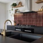 Alwayspon 10 Sheets 12" x12'' Retro Red 3D Vinyl Backsplash Tiles, Self-Adhesive Peel and Stick Wall Tile Stickers Stick on Subway Tiles for Kitchen Bathroom Wall