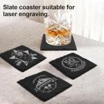 68 Pieces Slate Coasters, Dhfsleo Size 4 x 4 inch Black Coasters Stone Coaster Set, Square，Perfect for use in Your Home, Office, Kitchen,bar,Christmas or Anywhere.