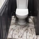 Livelynine Peel and Stick Floor Tile Marble 12X12 4pcs Beige Black Tan Self Adhesive Floor Tiles Waterproof Vinyl Flooring Sheet for Kitchen Bathroom Laminate Flooring Renter Friendly Sticky Stickers