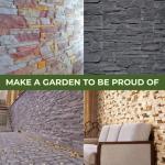 BETONEX 7 pcs ABS 2mm Flagstone Limestone Natural Stone Mold Plastic Cement Molds Cement Wall Mould Concrete Tile Brick DIY Forms - De Pared Moldes para Cemento Rock Molds for Concrete Prensa