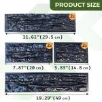 BETONEX 7 pcs ABS 2mm Flagstone Limestone Natural Stone Mold Plastic Cement Molds Cement Wall Mould Concrete Tile Brick DIY Forms - De Pared Moldes para Cemento Rock Molds for Concrete Prensa