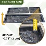 BETONEX 7 pcs ABS 2mm Flagstone Limestone Natural Stone Mold Plastic Cement Molds Cement Wall Mould Concrete Tile Brick DIY Forms - De Pared Moldes para Cemento Rock Molds for Concrete Prensa