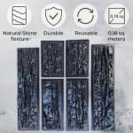 BETONEX 7 pcs ABS 2mm Flagstone Limestone Natural Stone Mold Plastic Cement Molds Cement Wall Mould Concrete Tile Brick DIY Forms - De Pared Moldes para Cemento Rock Molds for Concrete Prensa