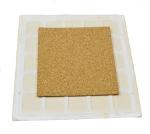 6 Ceramic White Tiles Glazed 6 x 6 with Cork Backing Pads, DIY Make Your Own Hot Plate, Painting Projects, Decoupage