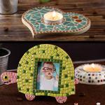 Glazed Ceramic Tiles for DIY Mosaic Artwork Arts, 0.19 Inch 5 mm, 1000 Pcs Dark Green, RG07