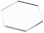 CleverDelights 3" Hexagon Glass Tile - Clear