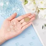 FINGERINSPIRE 375 PCS (280g) Transparent Mosaic Tiles, 0.4 Inch Square Shape Glass Tiles, Crystal Clear Glass Mosaic Supplies Pieces for Crafts Home Decoration