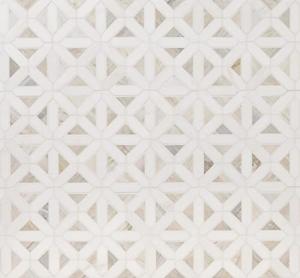 MSI Angora Geometric Polished Marble Mesh Mounted Mosaic Tile for Bathroom, Kitchen Backsplash, Accent Wall Tile, and Shower Wall Tile