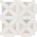 MSI Angora Geometric Polished Marble Mesh Mounted Mosaic Tile for Bathroom, Kitchen Backsplash, Accent Wall Tile, and Shower Wall Tile