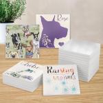 GNIEMCKIN 50 Pack 4x4 Inch Sublimation Ceramic Coasters with Cork Backing Pads, White Square Glazed Ceramic Coasters for DIY Crafts, Sublimation, Mosaics