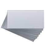 Aspect Peel and Stick 3 in. x 6 in. Glass Backsplash Tile in Frost for Kitchen and Bathrooms (8 Pack)