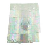 1.57" x 0.4" Rectangular Iridescent Stained Glass Strip, 7oz Glass Mosaic Tiles for DIY Crafts,Plates,Picture Frames,Flower Pots,Handmade Jewelry and More Mosaic Decorative (Iridescent White)