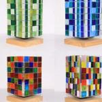 1.57" x 0.4" Rectangular Iridescent Stained Glass Strip, 7oz Glass Mosaic Tiles for DIY Crafts,Plates,Picture Frames,Flower Pots,Handmade Jewelry and More Mosaic Decorative (Iridescent White)