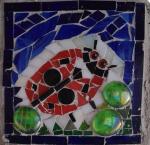 1.57" x 0.4" Rectangular Iridescent Stained Glass Strip, 7oz Glass Mosaic Tiles for DIY Crafts,Plates,Picture Frames,Flower Pots,Handmade Jewelry and More Mosaic Decorative (Iridescent White)
