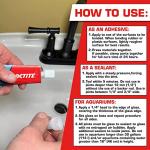 Loctite Silicone Sealant, Clear, 2.7 fl oz Tube, 1 Pack - 100% Waterproof Sealant for Glass, Ceramic, Wood, Plastic & More